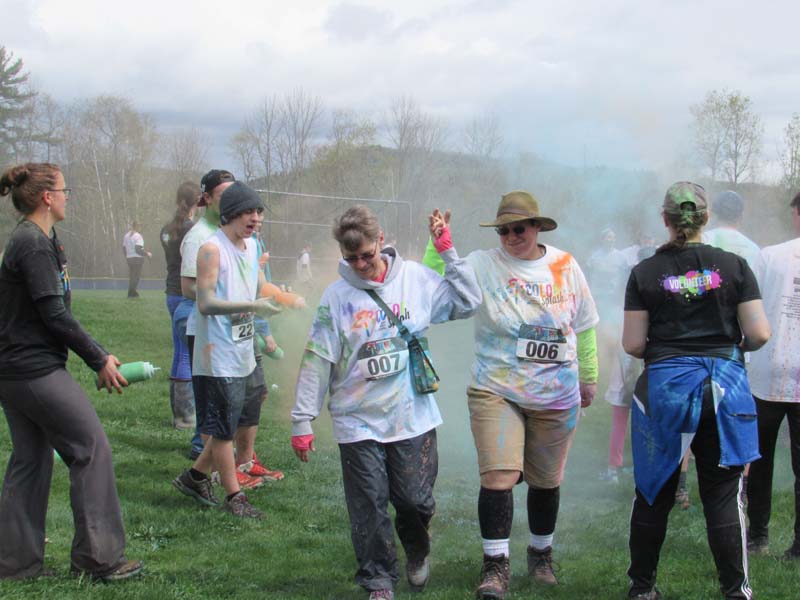 Participants walking together at the 2021 Clara Martin Center Color Run