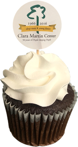 Clara Martin Center 50th anniversary cupcake