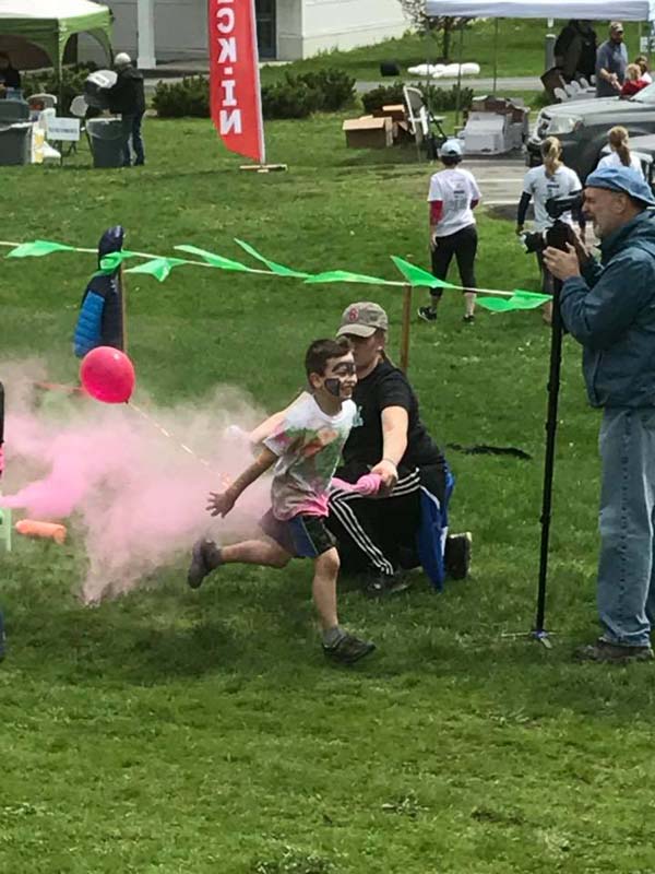 Ollie at finish line